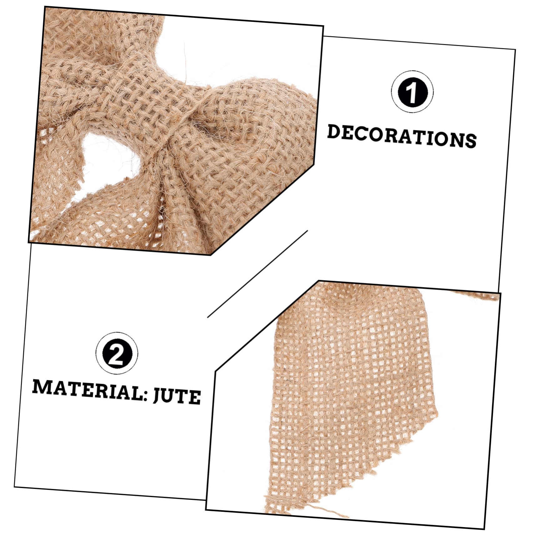 LABRIMP 30stücke Handgefertigte Jute Schleifen Für Weihnachts Und Hochzeitsdekoration Stilvolle Bow-Dekorationen Aus Naturmaterialien Für Festliche Anlässe