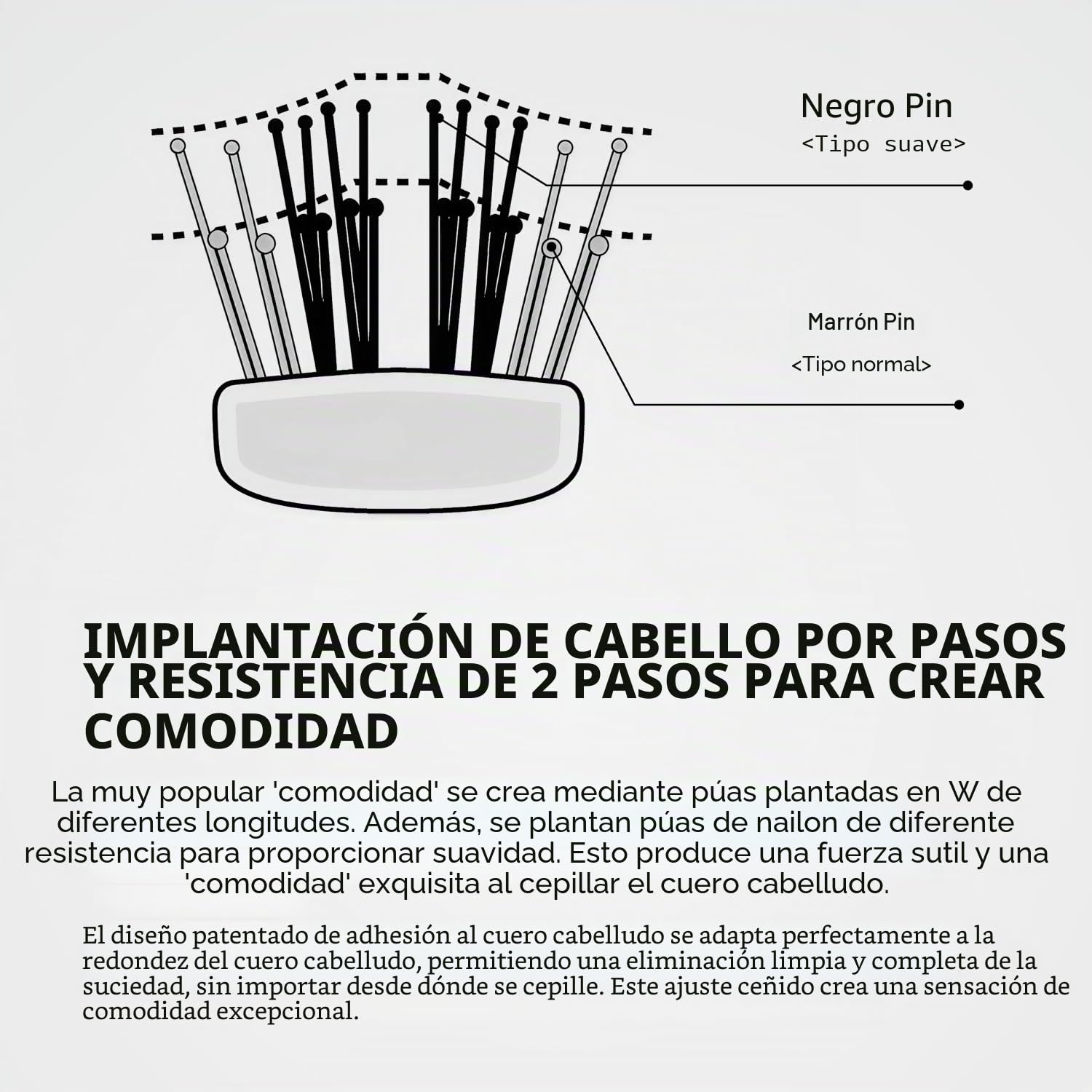 S-HEART-S Scalp Brush Plus Long Silver