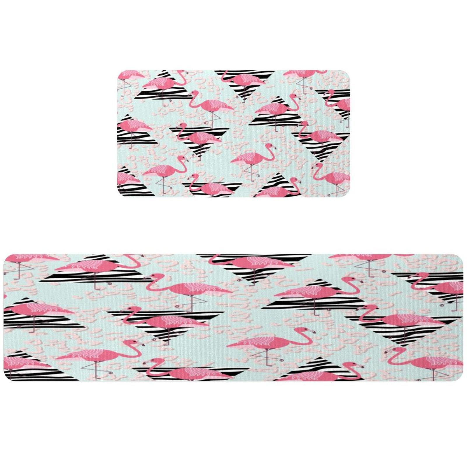 Tapis de cuisine antidérapant et lavable : lot de 2 absorbant design animal