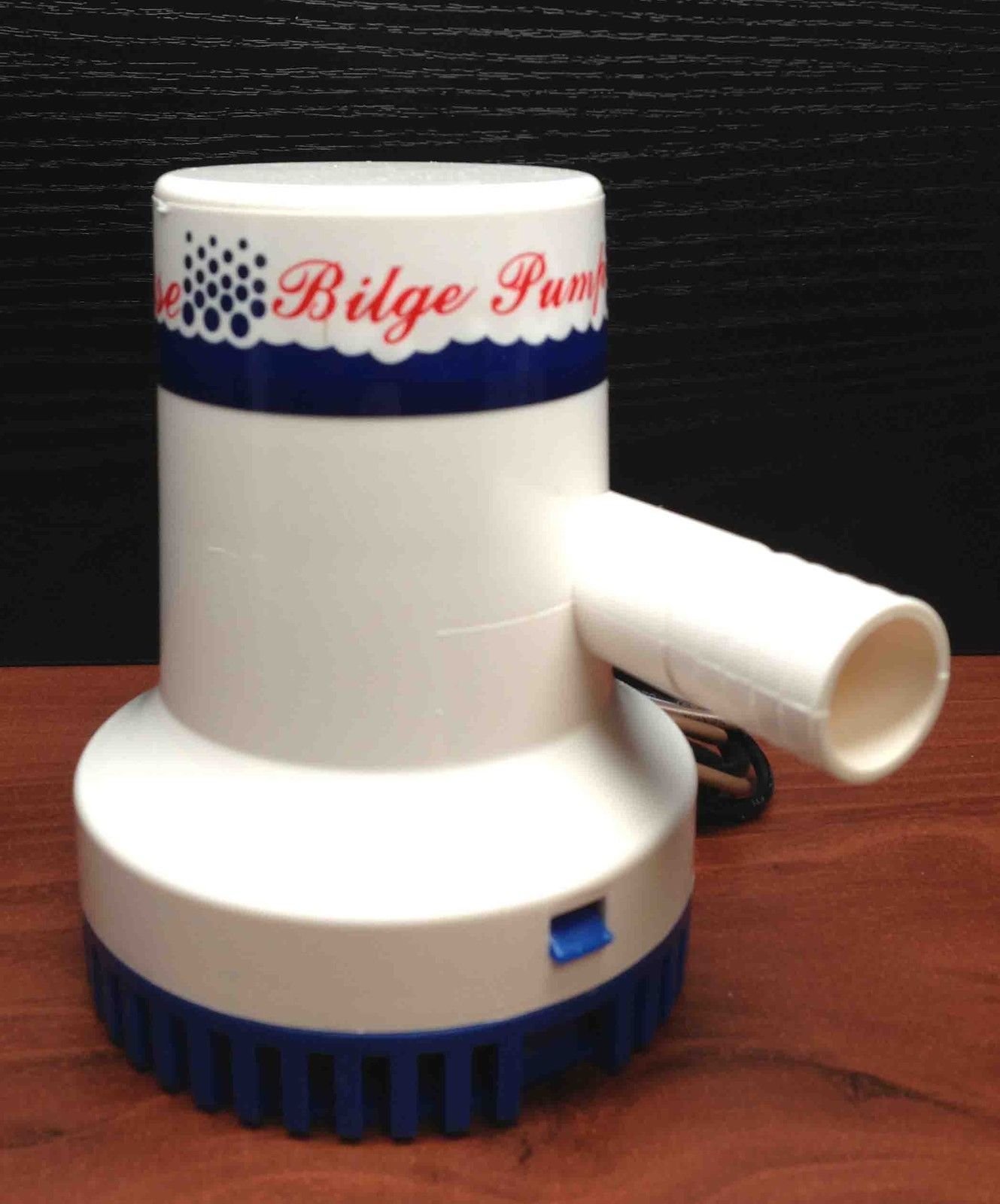 Marine Boat 500 GPH ABS Manual Bilge Pump 12V Straight hose Adaptor 3/4