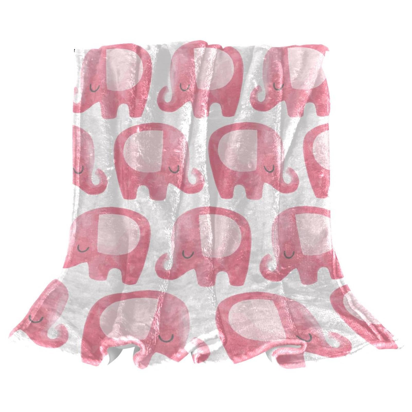 Couverture polaire éléphants roses une idée cadeau douceur pour lit