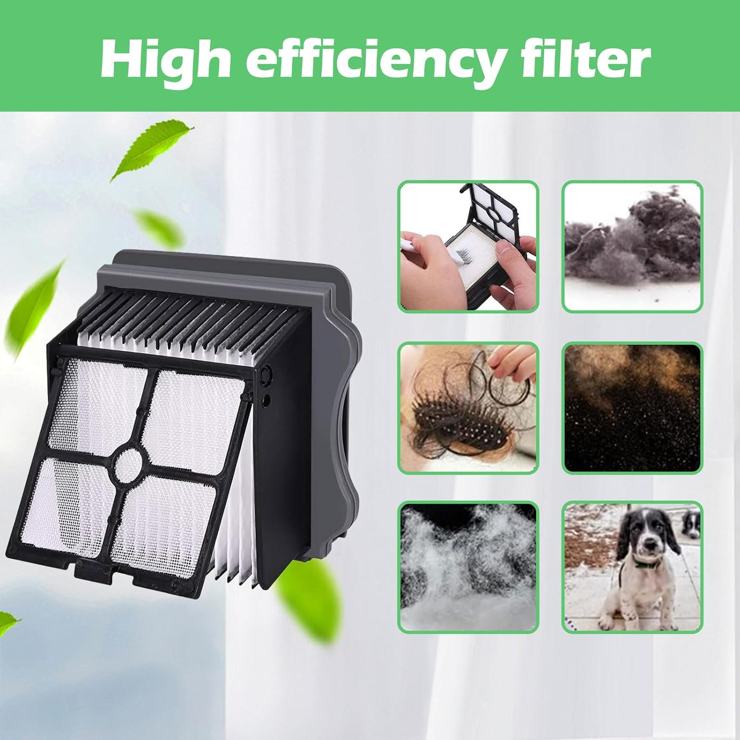 Brush Rollers and Filters Replacement for Tineco iFloor 3 and iFloor One S3 Cordless Wet Dry Vacuum Cleaner,Accessories Kit inclue 4 HEPA Filters & 4 Brush Rollers