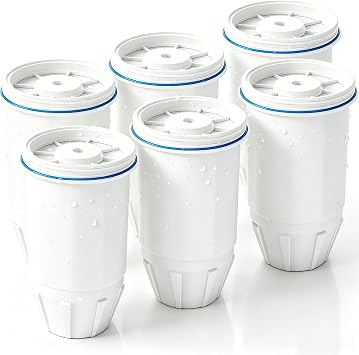 Water Filter Replacement for zero Pitchers and Dispenser,fit for ZR-001 ZR-004 ZP-006 ZR-017 ZP-010, Multi-Stage Filter System Reduce Lead, Chromium, PFOA/PFOS and TDS, 6pack,by Cobectal