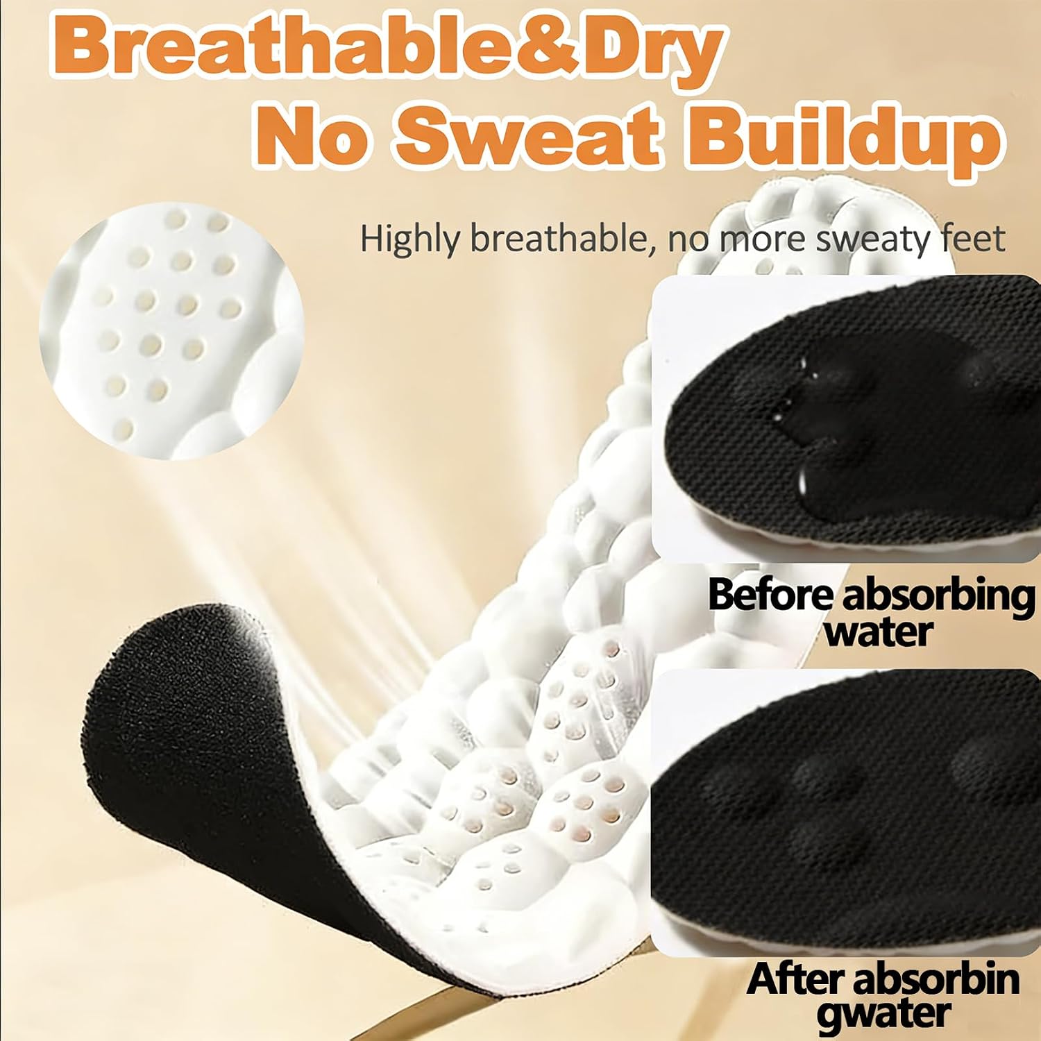 2 Pairs Cloud Insoles for Men&Women,Memory Foam Insoles for Men,High Rebound 4D Cloud Insoles for Men & Women,Arch Support Insoles,Comfort Shoe Inserts for Women Shoe Soles(Black,Men9-10/Women11-12)