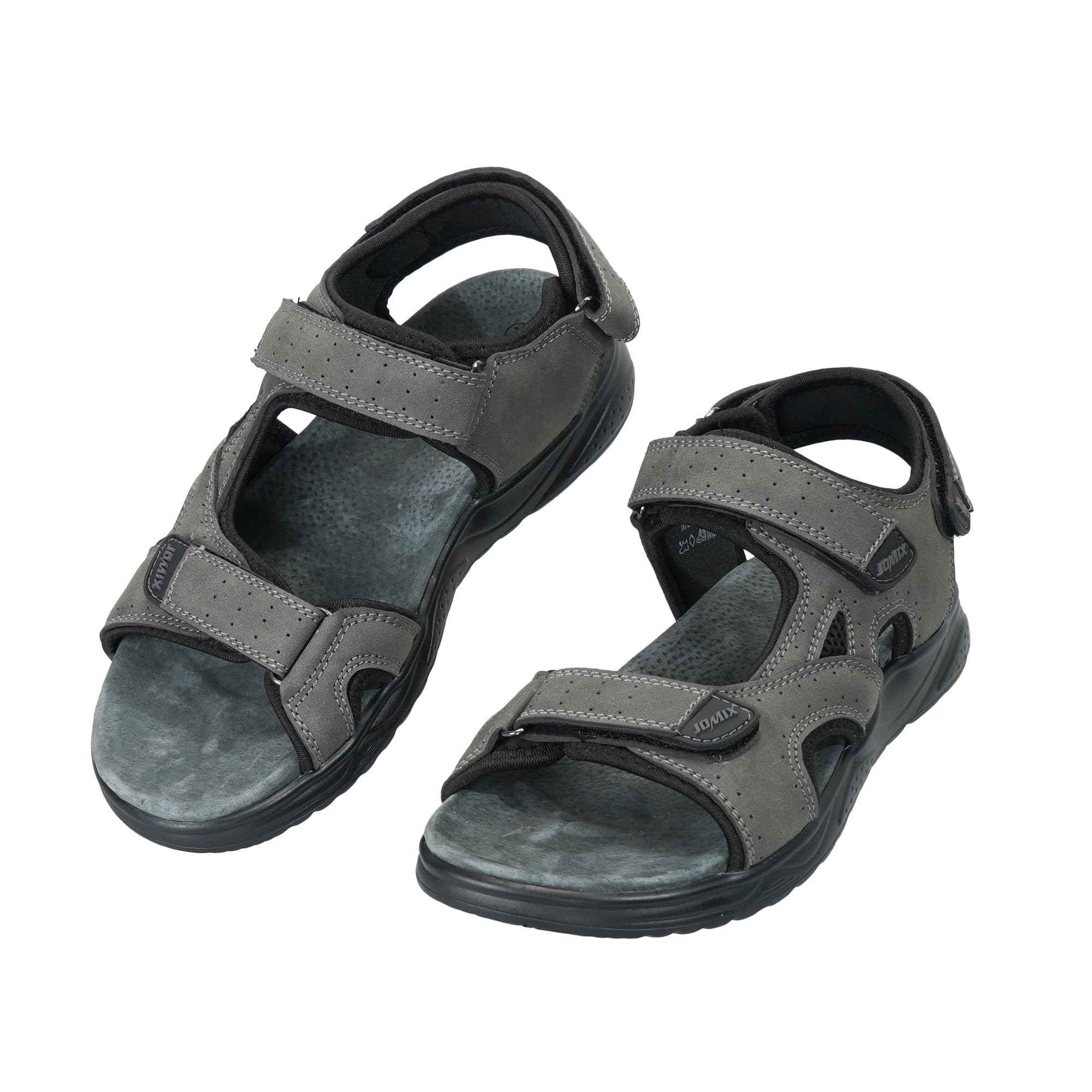 JOMIX Sandalias de Deporte Hombre para Senderismo y Caminar Sandalias de Marcha con Triple Cierre Adhesivo Suela Gruesa Amortiguadora Ergonómica y Antideslizante Verano