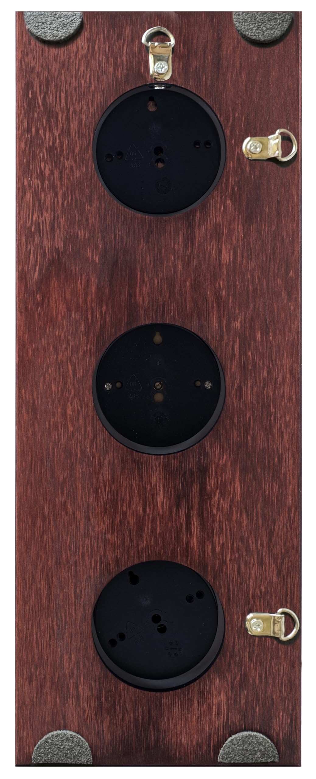 Autonautic - Stazione meteorologica nautica in ottone con bagno d'oro - Orologio, barometro e termoigrometro, per imbarcazioni o Decoración - 95mm (ø) - Made in Spain.