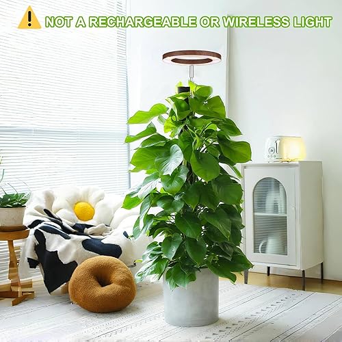 Miniatura 22 de yadoker Luz de cultivo de plantas, luz LED de espectro completo para plantas de interior, altura ajustable, temporizador automático, bajo voltaje