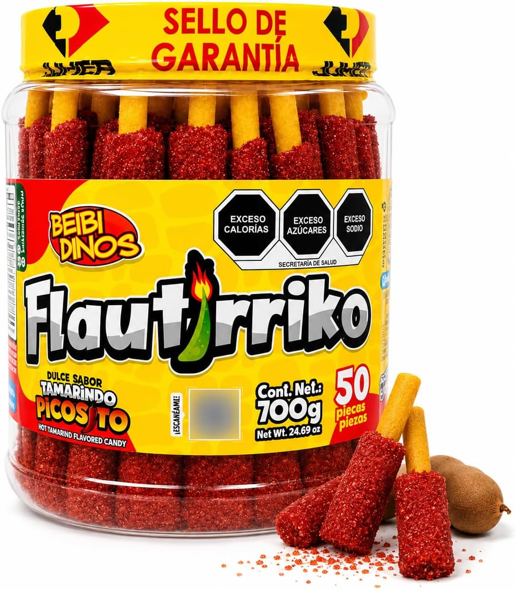 Flautirriko Tarugos Tamarindo Tamarind Candy Sticks 50 Pcs 550g Always Fresh