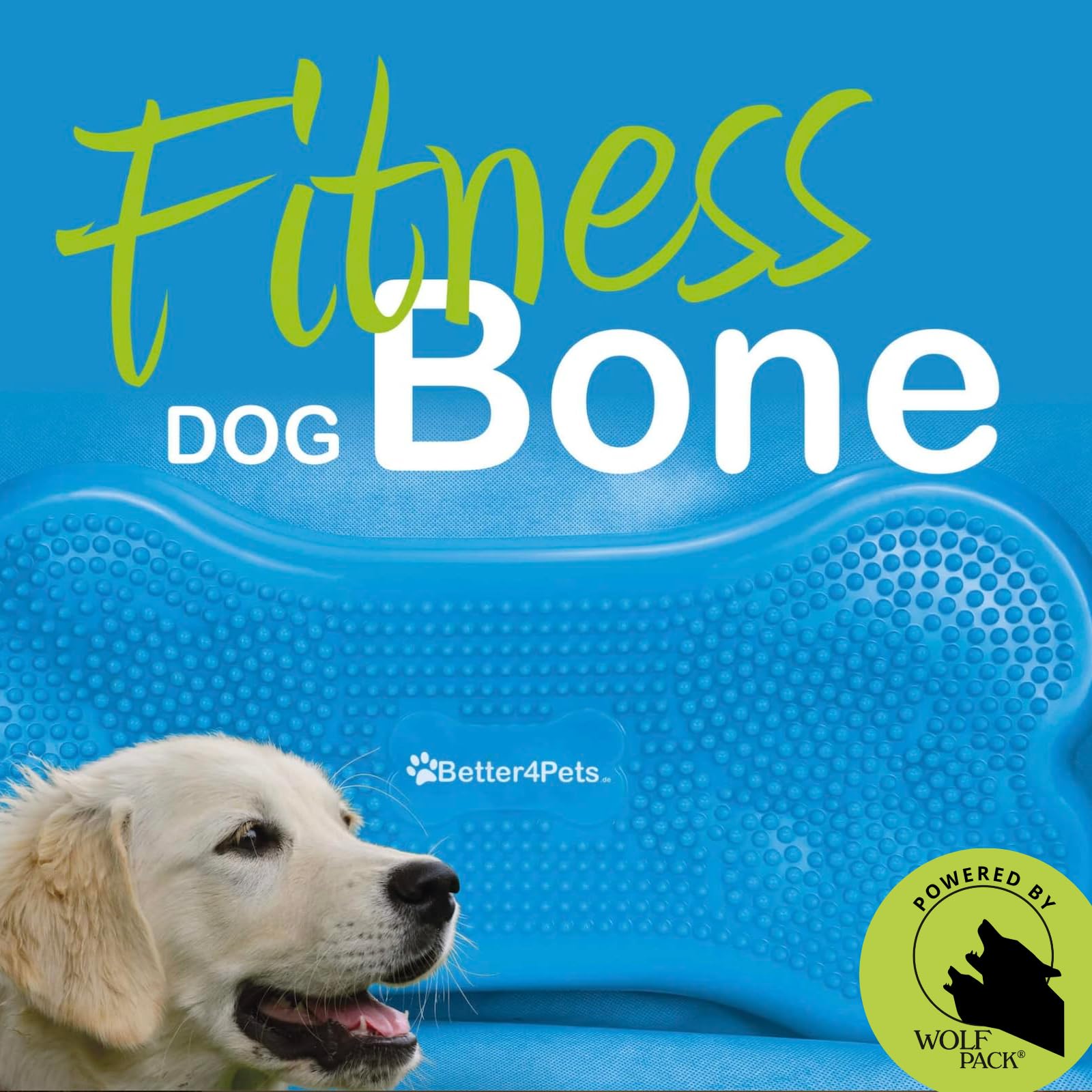 Generisch Fitness Dog Bone - Balance Pad & Wackelkissen - orthopädisches Hundetraining & Spiel - Trainingsgerät, Board, Kissen, Zubehör, Toy - inkl. Pumpe - für kleine & große Hunde
