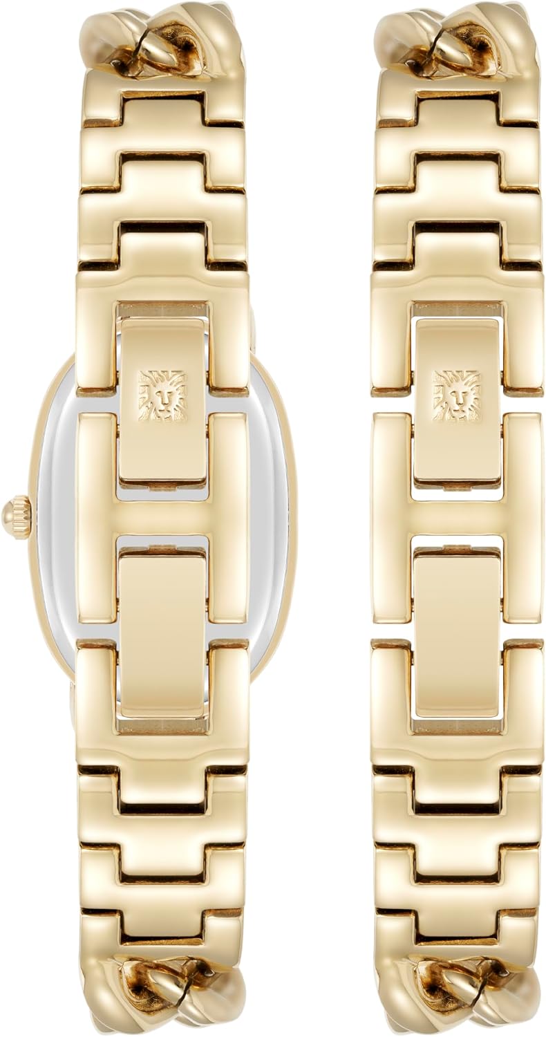 Anne Klein Women's Chain Bracelet Watch Set