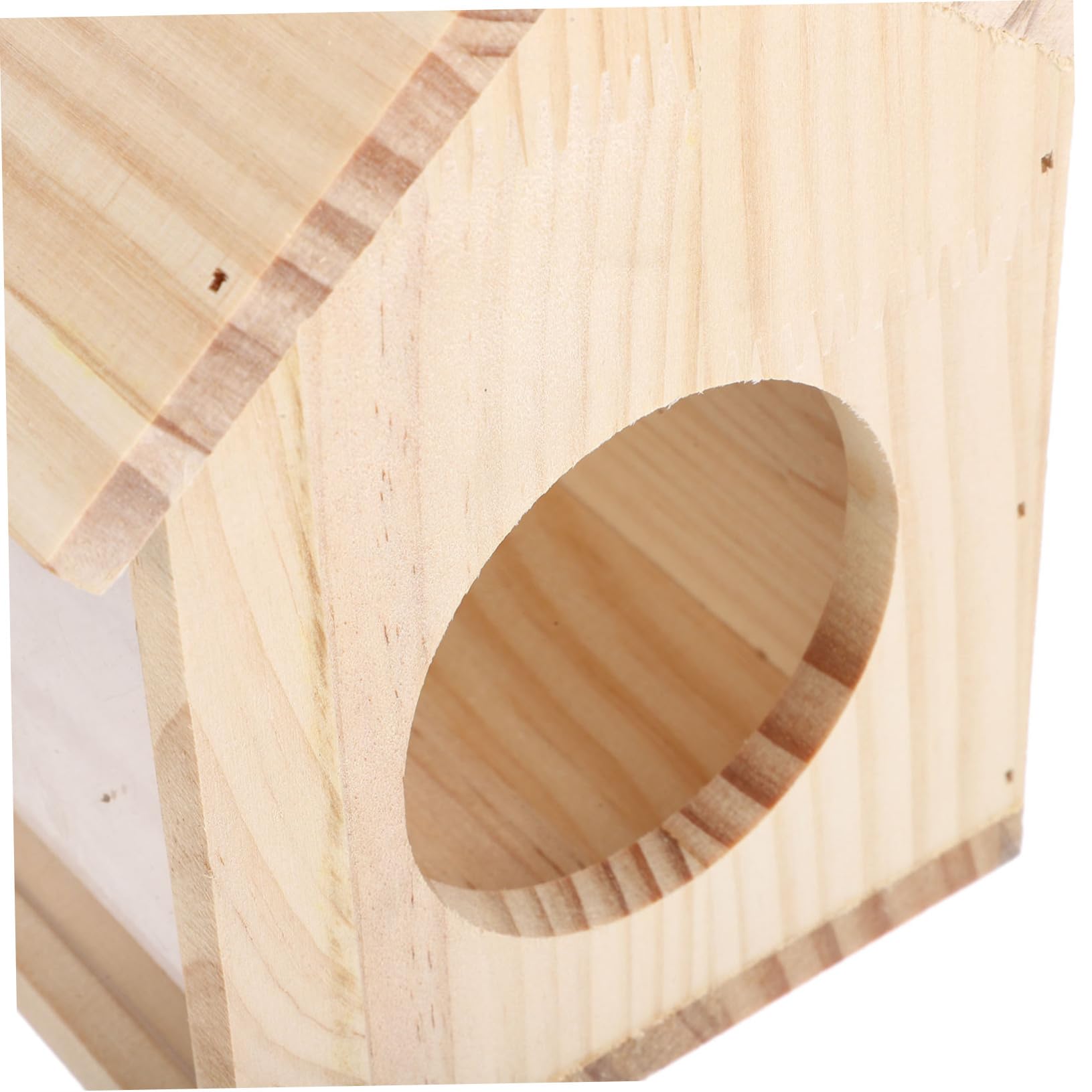 Holzhamsterhaus mit Transparentem Aufbau, Abnehmbar für Hamster