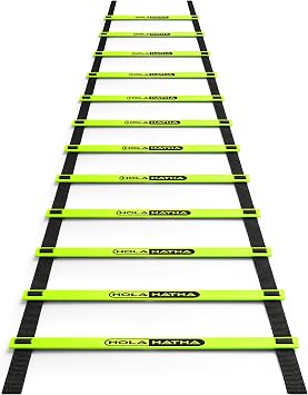 HolaHatha Adjustable Agility Ladder, 20 Sports Training Equipment with 12 Rungs for Speed Fitness - Football, Baseball, Soccer and Running Drills