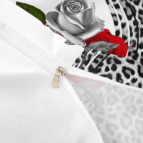 Miniatura 6 de Juego de funda de edredón para niños con estampado de leopardo, tamaño King, juego de ropa de cama de piel de guepardo de animales salvajes,