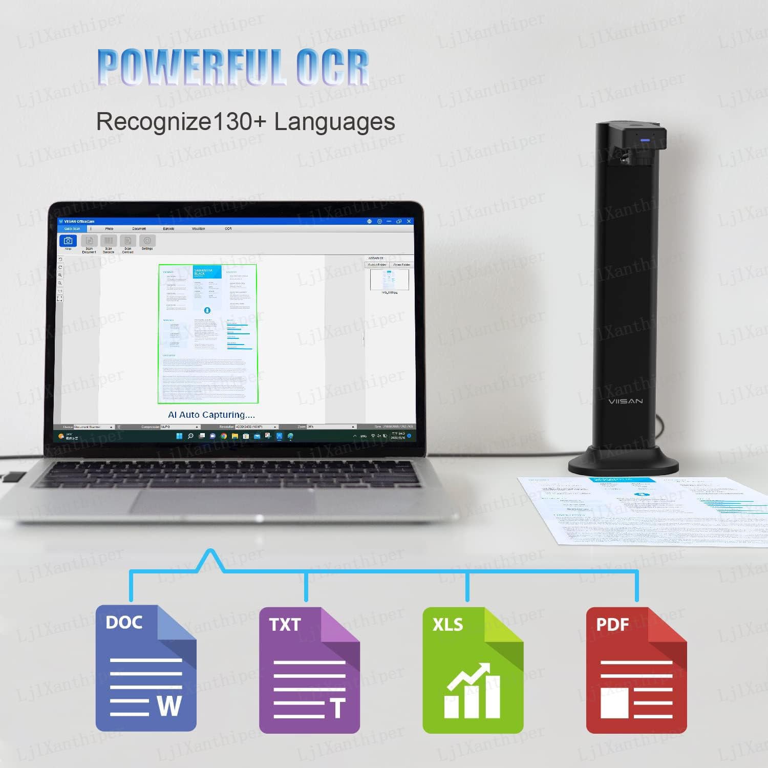 Escáner De Libros,13mp Escáner De Documentos A3 con Software Ocr para Macos Y Windows,Tecnología De Aplanamiento Automático,Alta Resolución,para Escaneo Personal Y Oficina