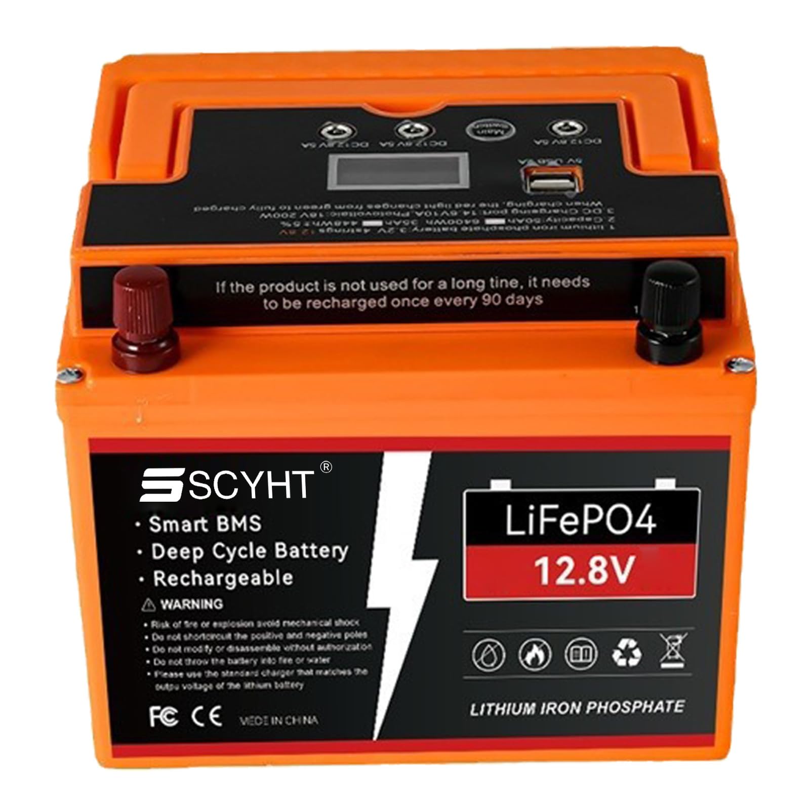 Batería LiFePO4 12,8 V 50 Ah Batería de Litio 30 Ah Baterías solares 12,8 V Baterías Recargables para Suministro energía Respaldo para Kits Motor 250 W a 650 W con BMS,12.8v30ah