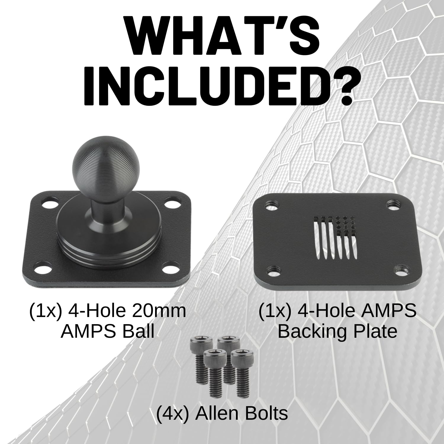 Snapklik.com : Bulletpoint Metal 4-Hole AMPS Base Mount