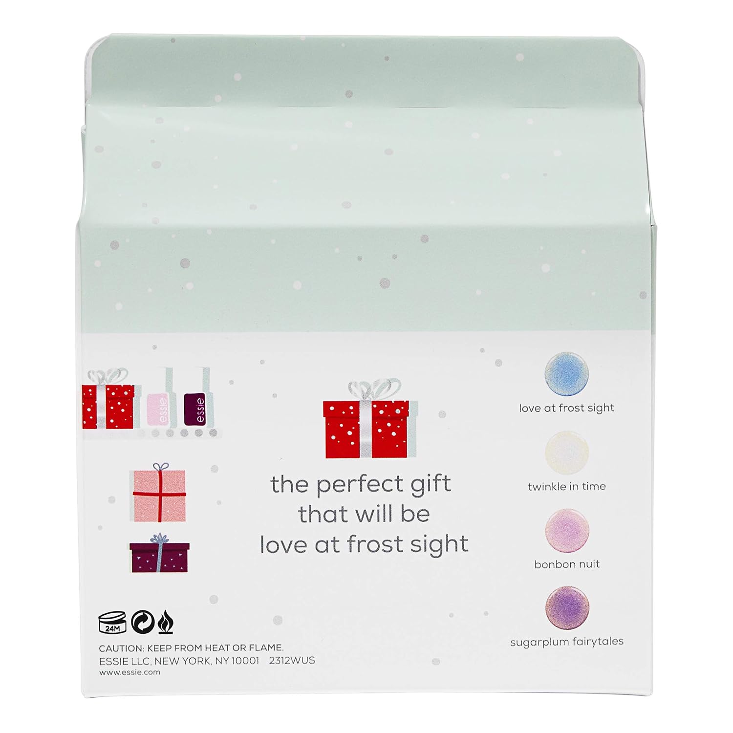 essie Limited Edition Holiday 4 Piece Mini Kit, Featuring Nail Polish From Winter Trend 2020, Natl Holiday 4Pc Mini Kit, 1 count