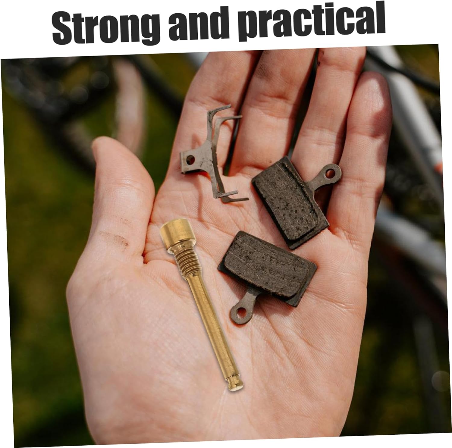 POPETPOP 4pcs Titanium Bike Brake Caliper Bolts Durable Disc Brake Pin with Precision Threading for Mountain and Road Bikes Secure Installation and Enhanced Durability