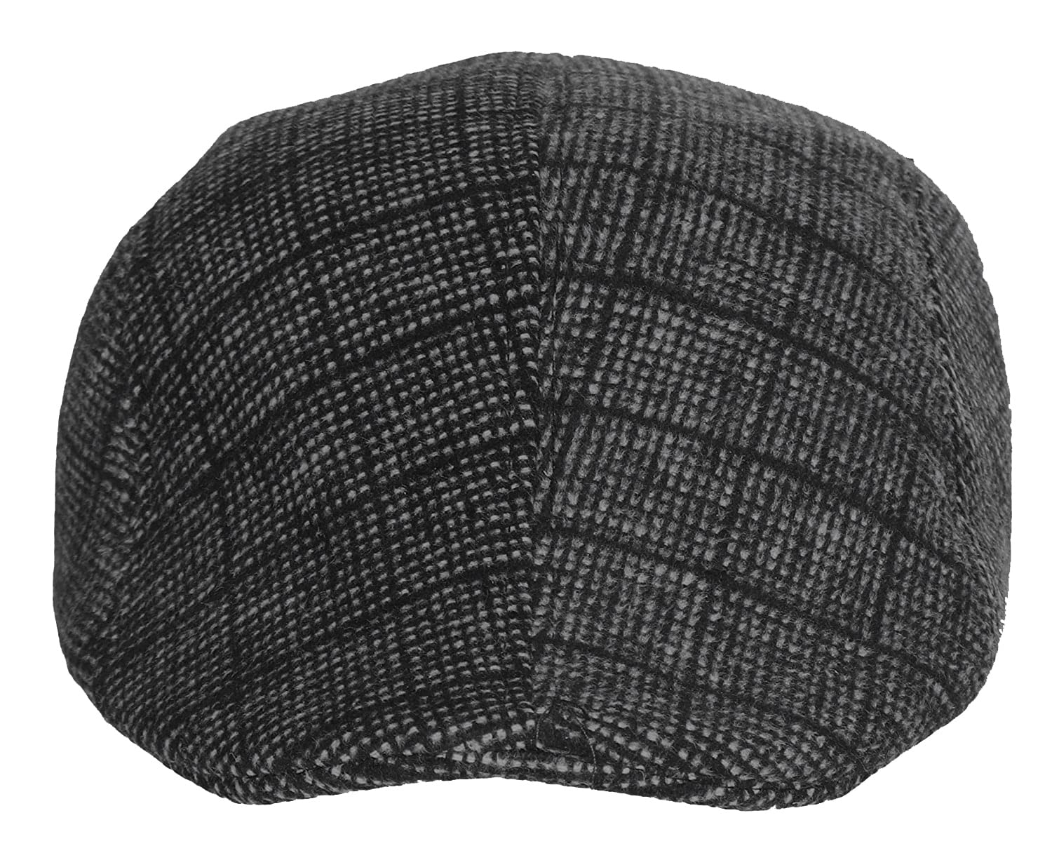 RR DESIGN Polyester Ivry/Golf/Flat Tweed Hats for Men-Pack of 1-Free Size- (Black Checkered Pattern) 2