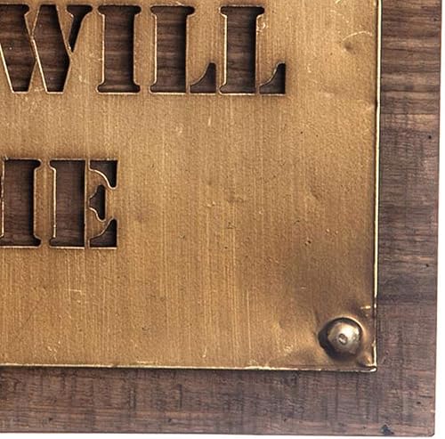 Miniatura 7 de Foreside Home & Garden - Letrero de pared de metal de madera de 12 x 12 pulgadas con texto en inglés "Pour It It They Will Come", 9