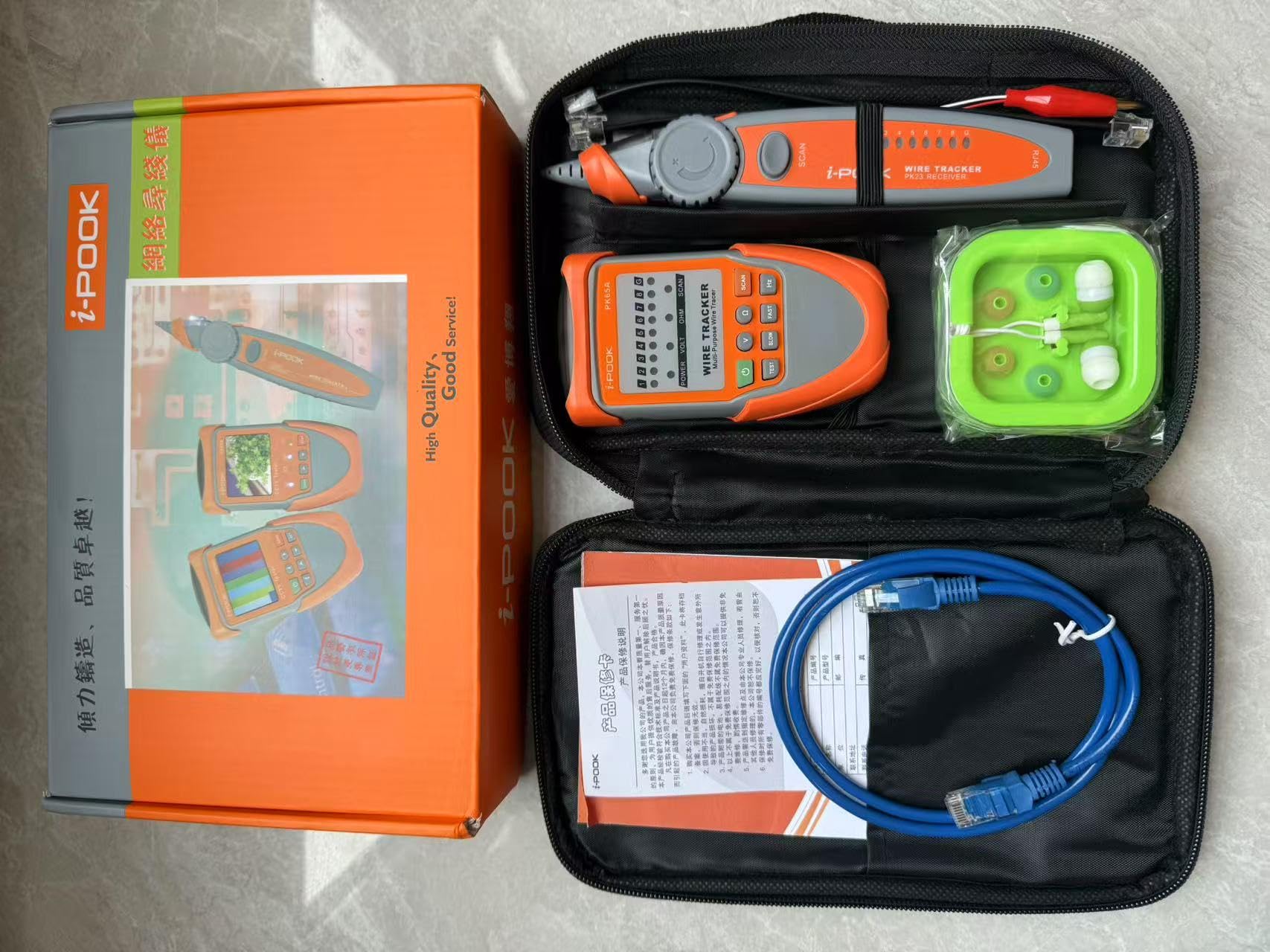 i-POOK precios de fábrica PK69 Series Multi-función 4K H. 264 IP AHD TVI CVI SDI 6 en 1 CCTV probador Verificador 4K Cámara CCTV TESTER(PK69H)