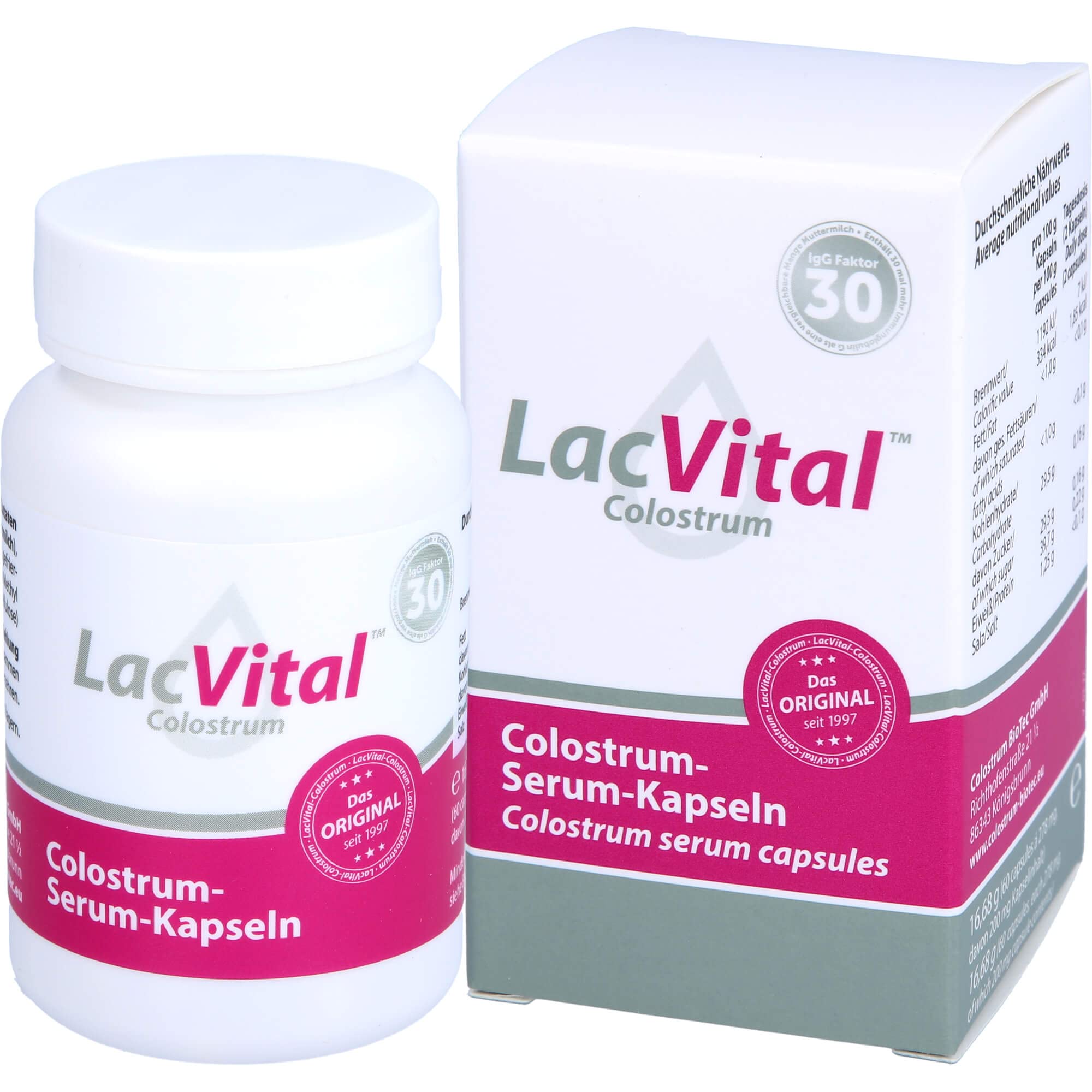 Colostrum Kapseln 60 Stück Biestmilch Kuh-Colostrum Pulver Made in Germany