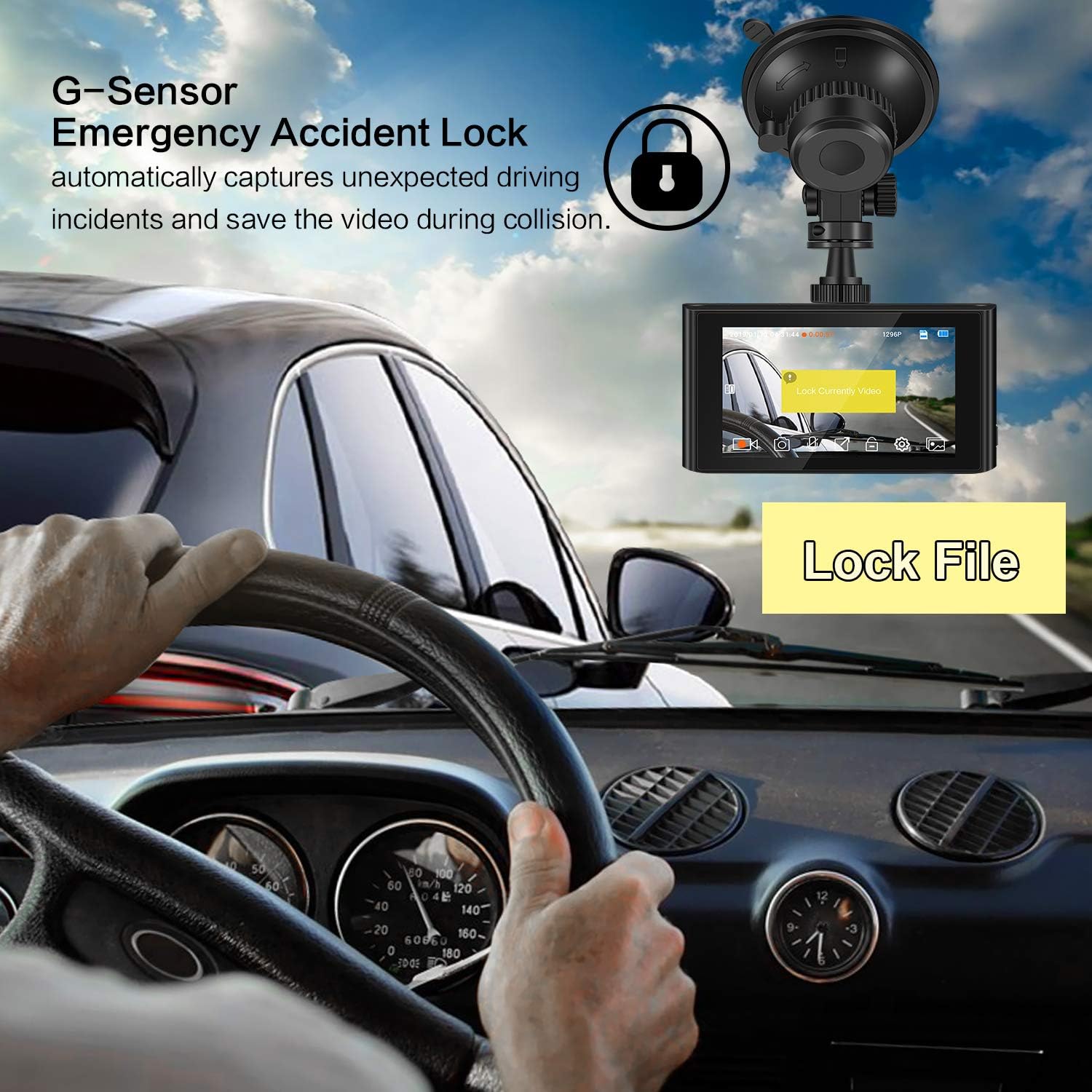 Bеѕt Dеаl Dash Cam for Cars 1296P FHD Dash Camera Super Night Vision 3 Inch Touch Screen with Rearview Mirror Mount Suction Cup Mount Built-in G-Sensor Looping