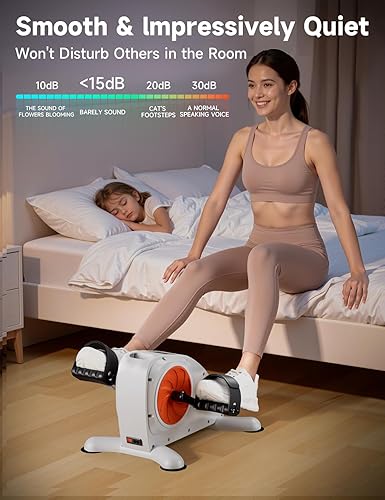 Miniatura 6 de Mini Exercise Bike for Adults Under Desk Exercise Bike, Electric Pedal Exerciser for Seniors & Leg/Arm Fitness,12 Adjustable Speeds & LCD Display