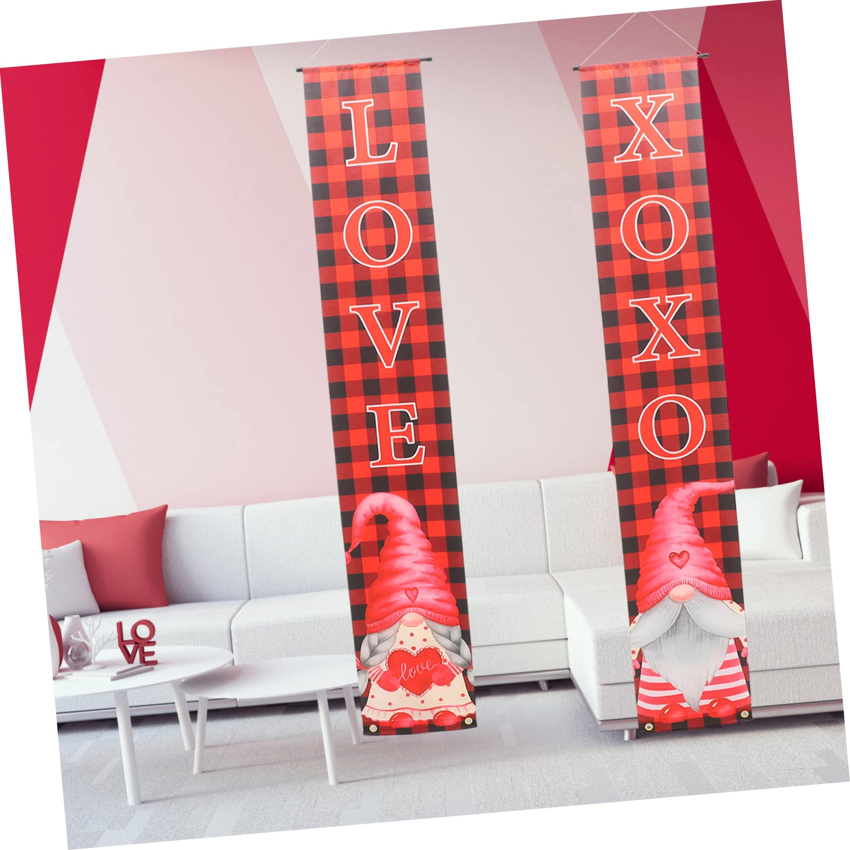 Amosfun 3 Paare Couplets Zum Valentinstag Verheiratetes Banner Nussknacker Dekoration Mädchen Türschild Zeichen Glücklich Außen Dekorationen Heim Kranzhalter Für Haustür Wand Polyester