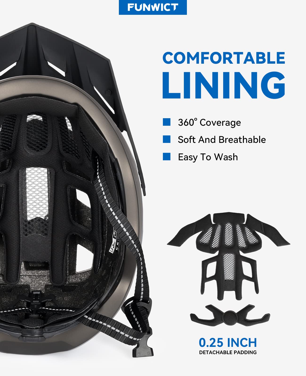 Fahrradhelm mit Visier für Herren Damen, Leichte Fahrradhelm mit Magnetischem Brille und USB-Aufladung LED Licht, Stylisch Mountainbike Helm Größe M/L/XL