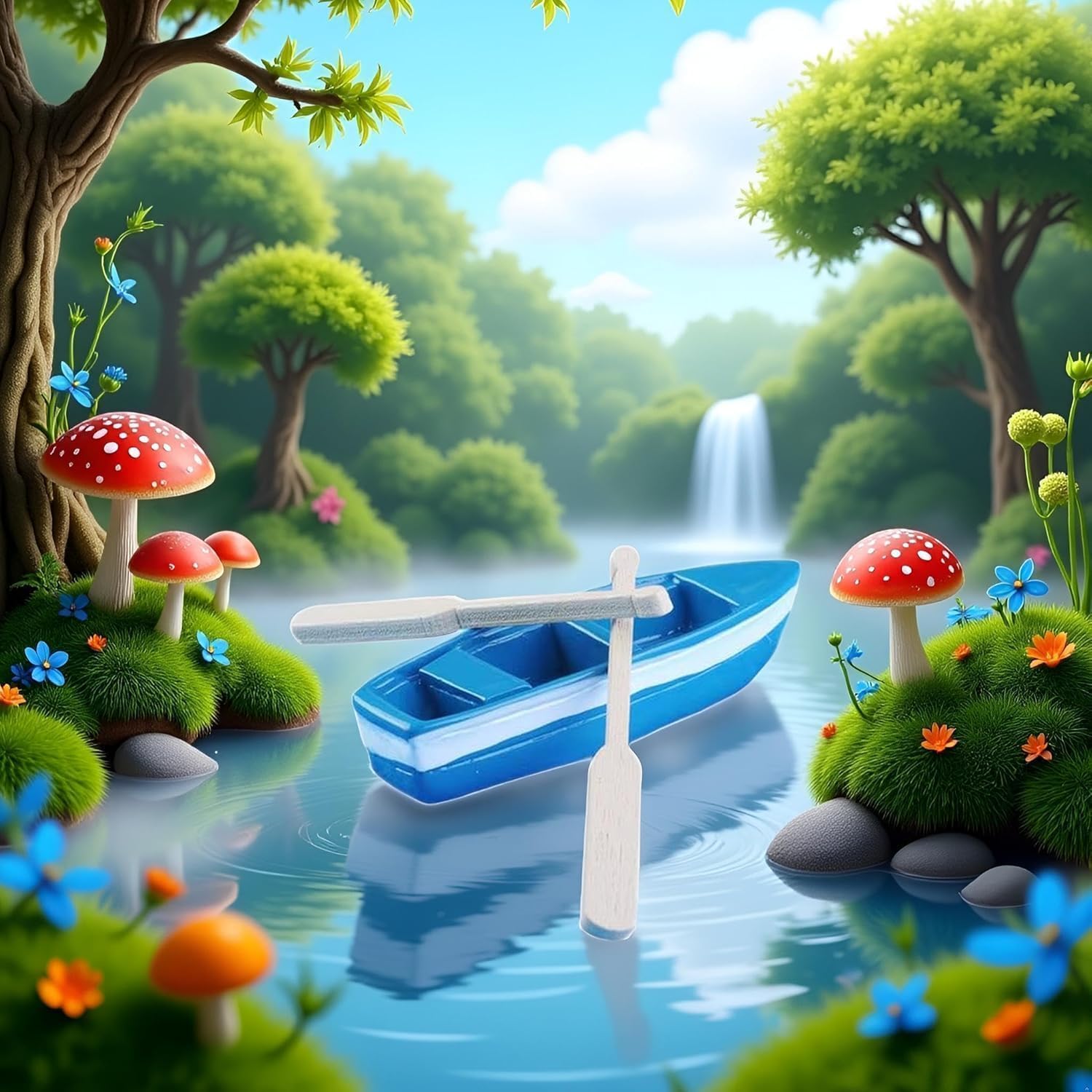 Mini Tiny Wooden Boat - Image 2
