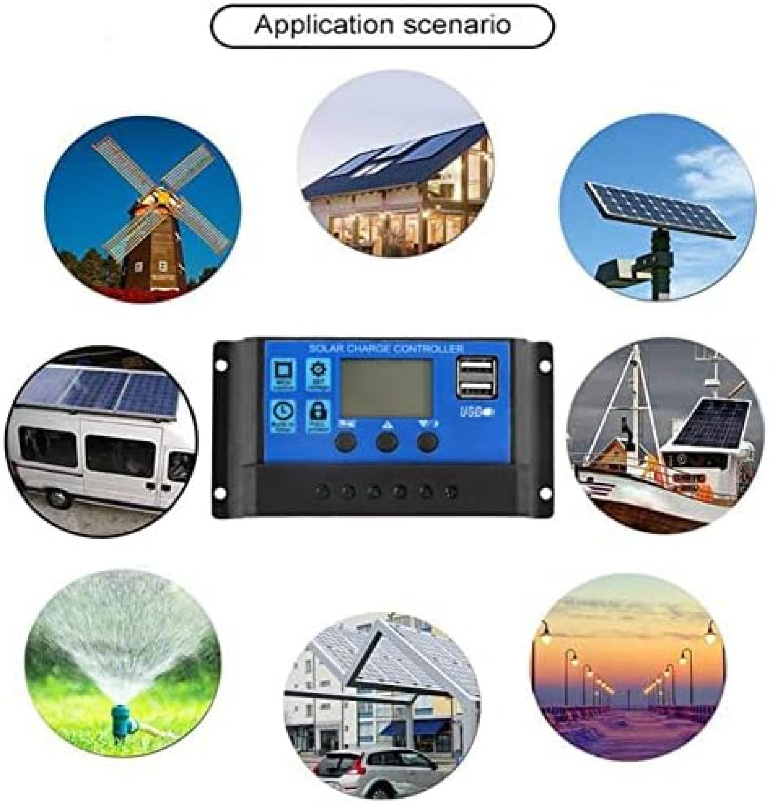 Kit Pannello Solare 50W 12V Kit Pannello Solare Mono Fotovoltaico Policristallino Completo 12V USB Con Controller 60A Celle Solari Per Auto Yacht Camper Barca Cellulare Caricabatterie