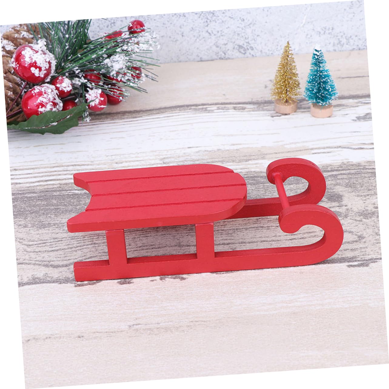 Cabilock 9 Piezas Decoraciones Navideñas Decoración Leñosa Decoración De Trineo Navideño Navidad De Madera