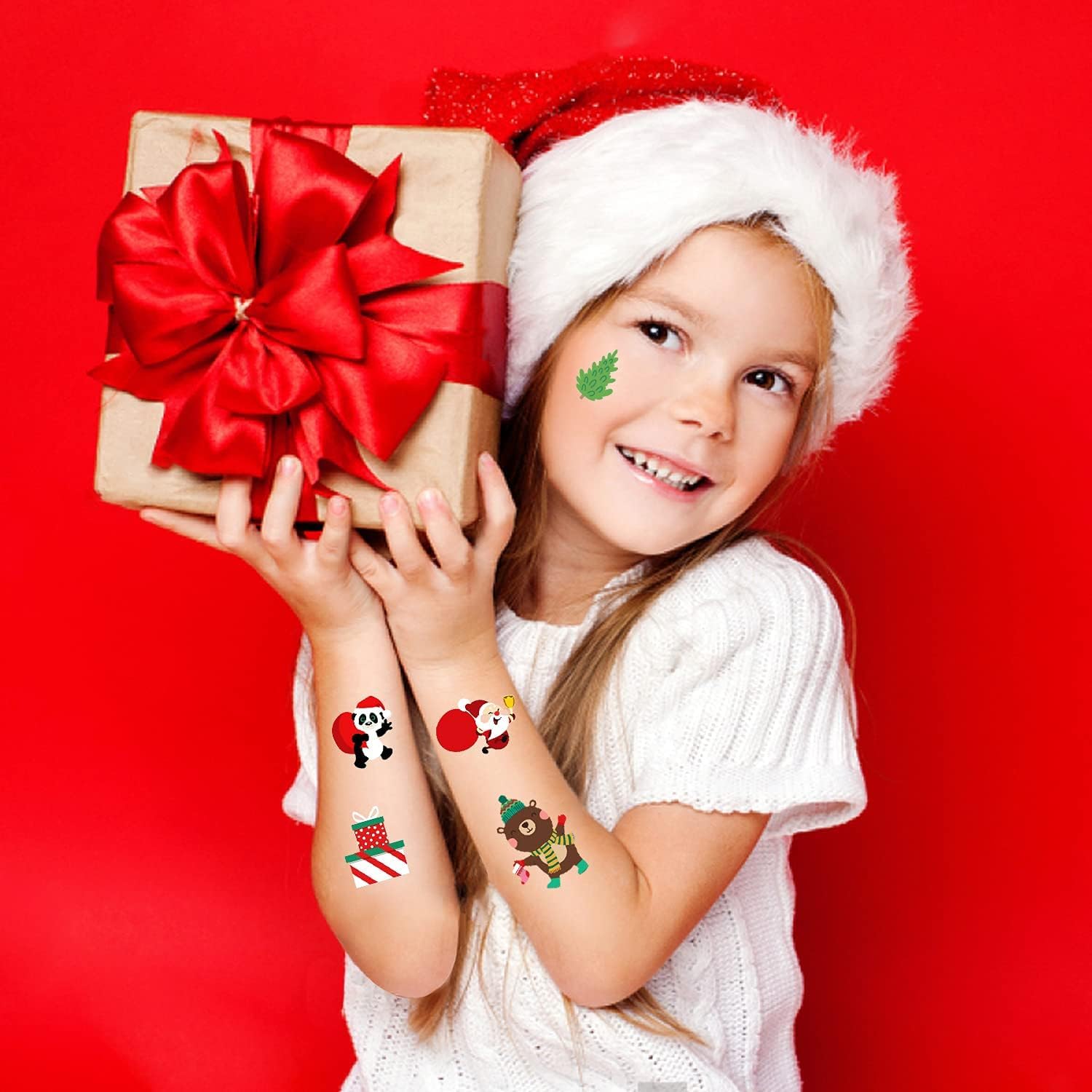Leesgel Tatuajes Temporales Luminosos De Navidad – 6 Hojas Para Niños, Ideal Para Piñatas, Calcetines Y Decoración De Fiestas