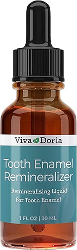 Viva Doria Esmalte de dientes líquido remineralizante, protege el esmalte dental y ayuda a mantener las encías saludables 1 onza líquida