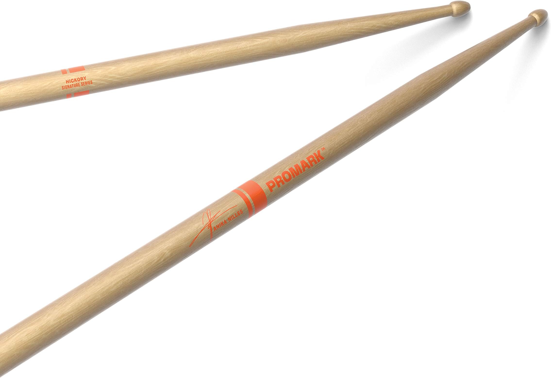 Anika Nilles Hickory Drumsticks, Wood Tip, One Pair
