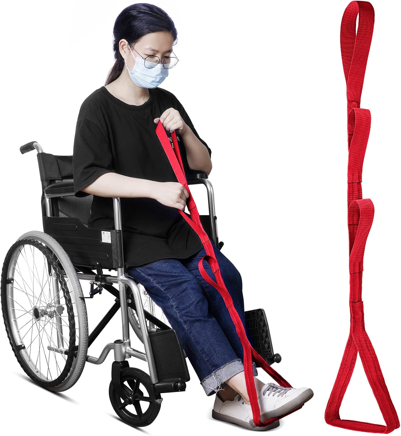 42 Inch Long Leg Lifter Assist,Large Rigid Foot Loop