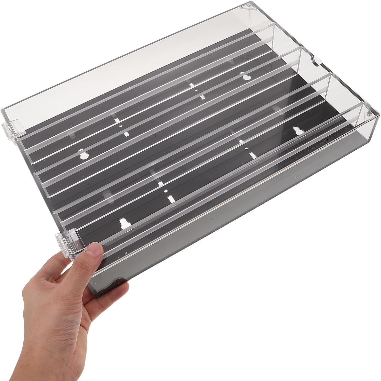 Acrylic Wall-mounted Knife Storage Organizer Multi-layer Kitchen Knife Display Rack Cutter Display Container Compact Kitchen Storage Box for Home