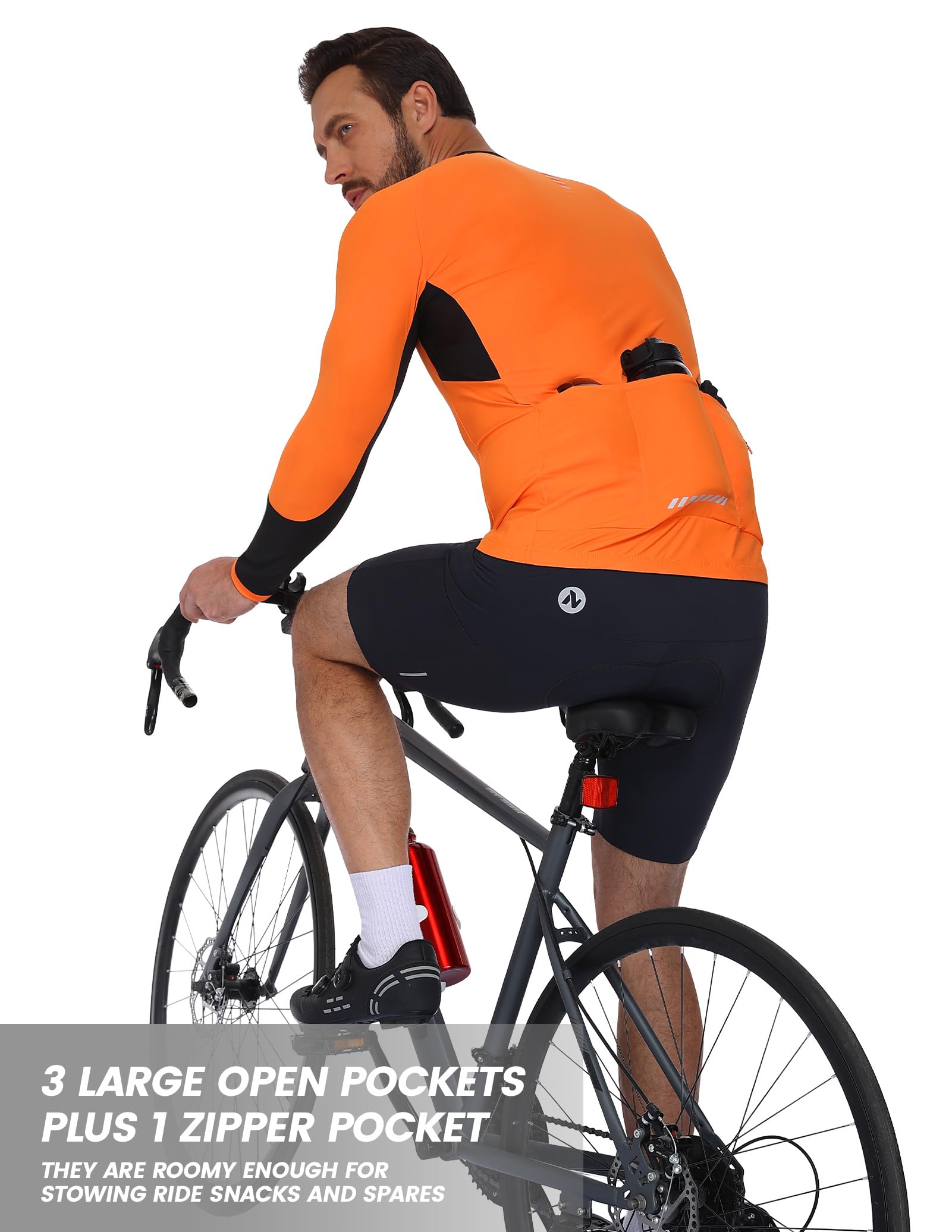 Nepest - Camiseta de ciclismo para hombre, larga duración, transpirable, cómoda, secado rápido, bicicleta apta para bicicleta de montaña y carretera