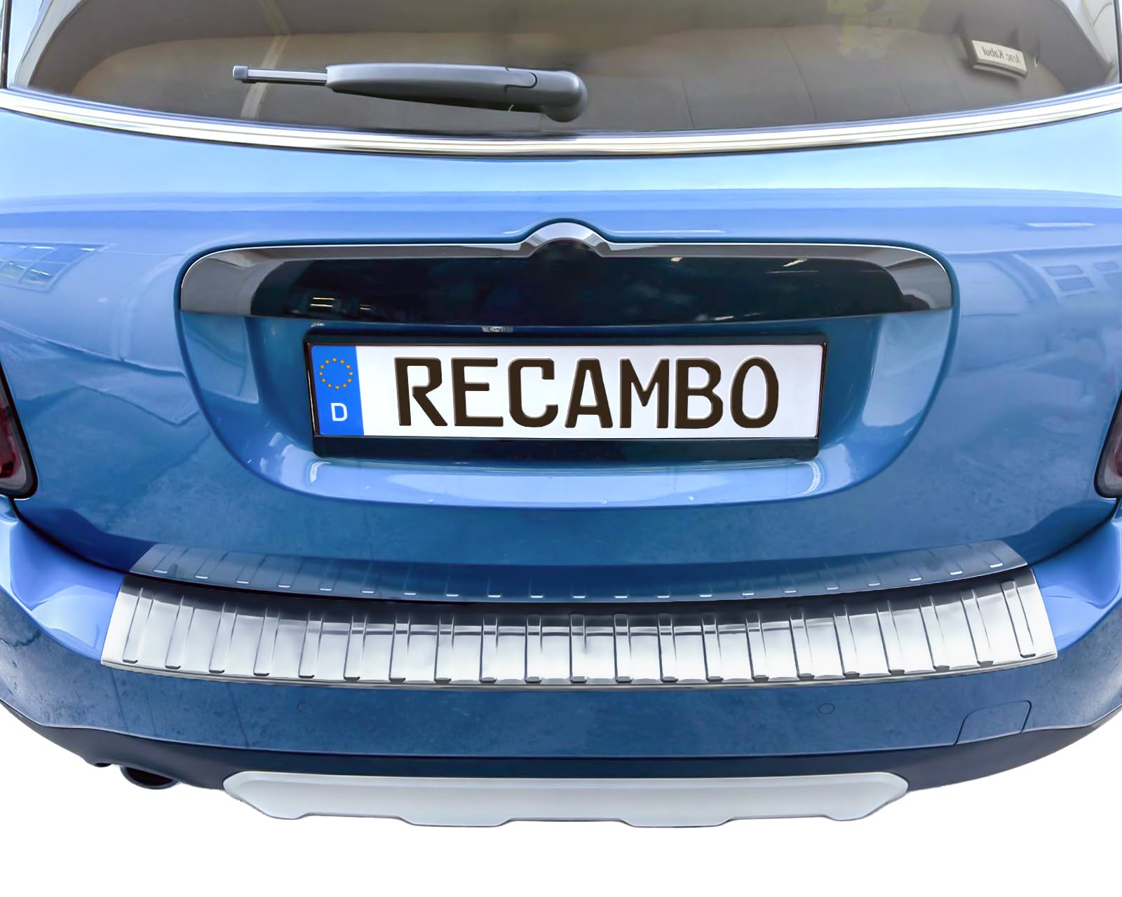 Protection De Seuil De Chargement En Acier Inoxydable Chromé Compatible Avec Mini Countryman | F60 | Année De Construction à Partir De 2016 | Qualité Supérieure RECAMBO