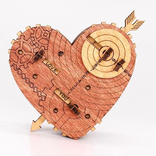 iDventure Corazón de leñador de estaño. Un cofre del tesoro mecánico – Joyería escondida regalos de boda – Cryptex – Embalaje de regalo Caja de