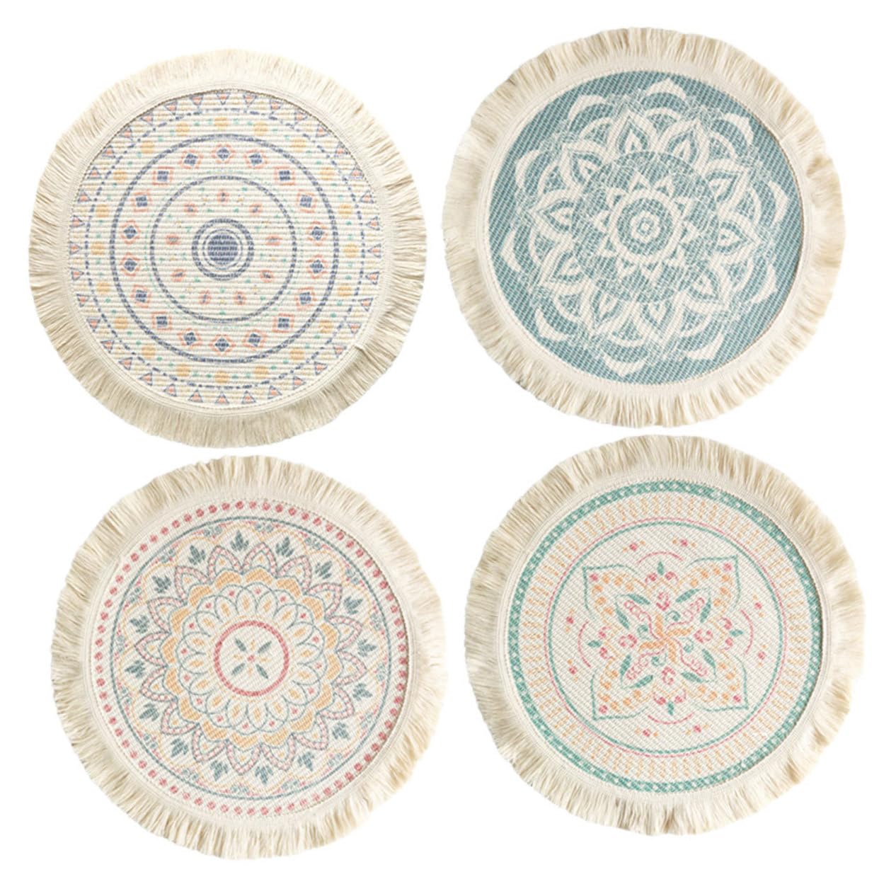 Set de table résistant à la chaleur en coton tissé anti-brûlure