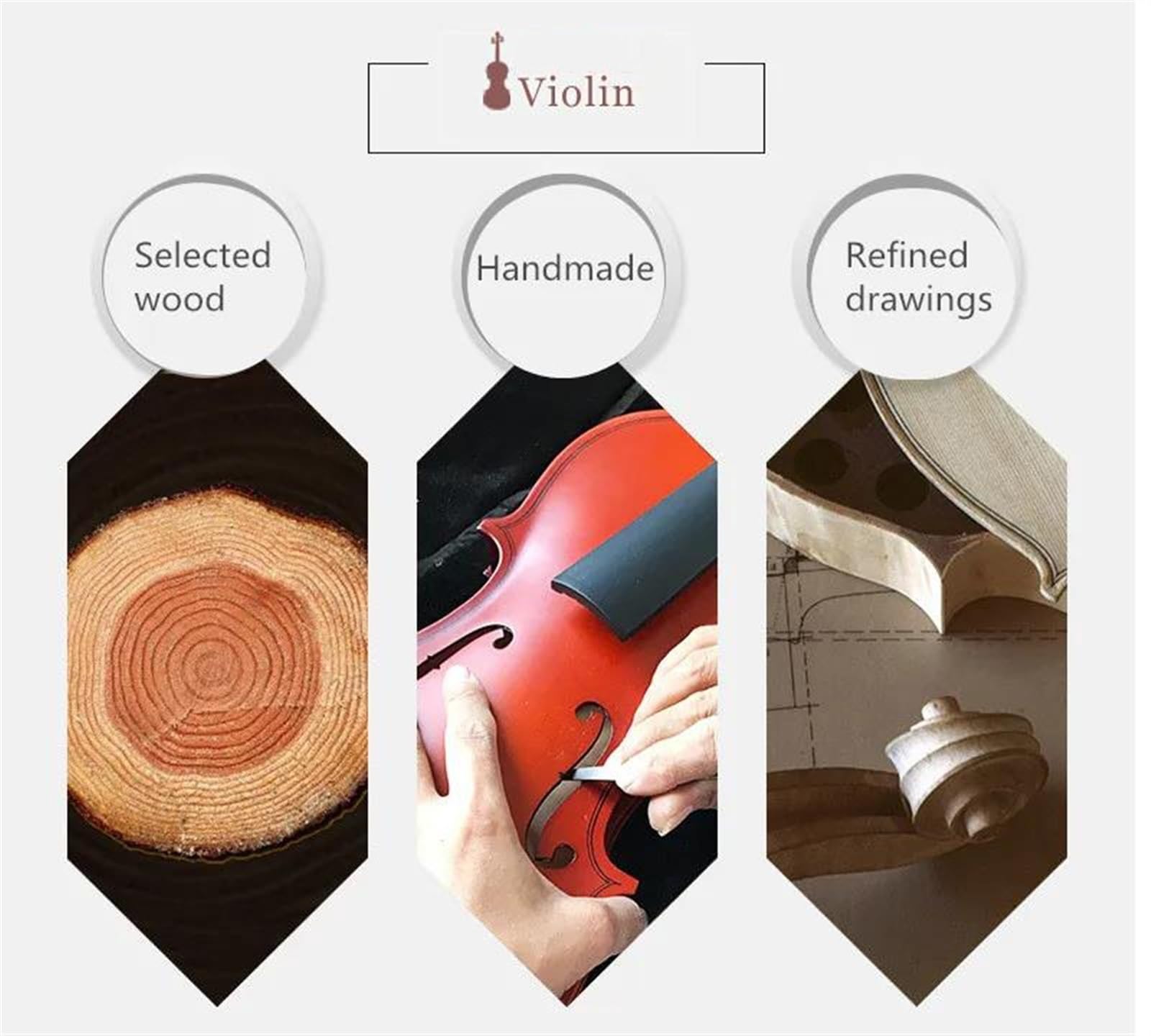 Erwachsenen geige Anfänger 1 Stück 1/4 Violine Für Erwachsene In Holzfarbe