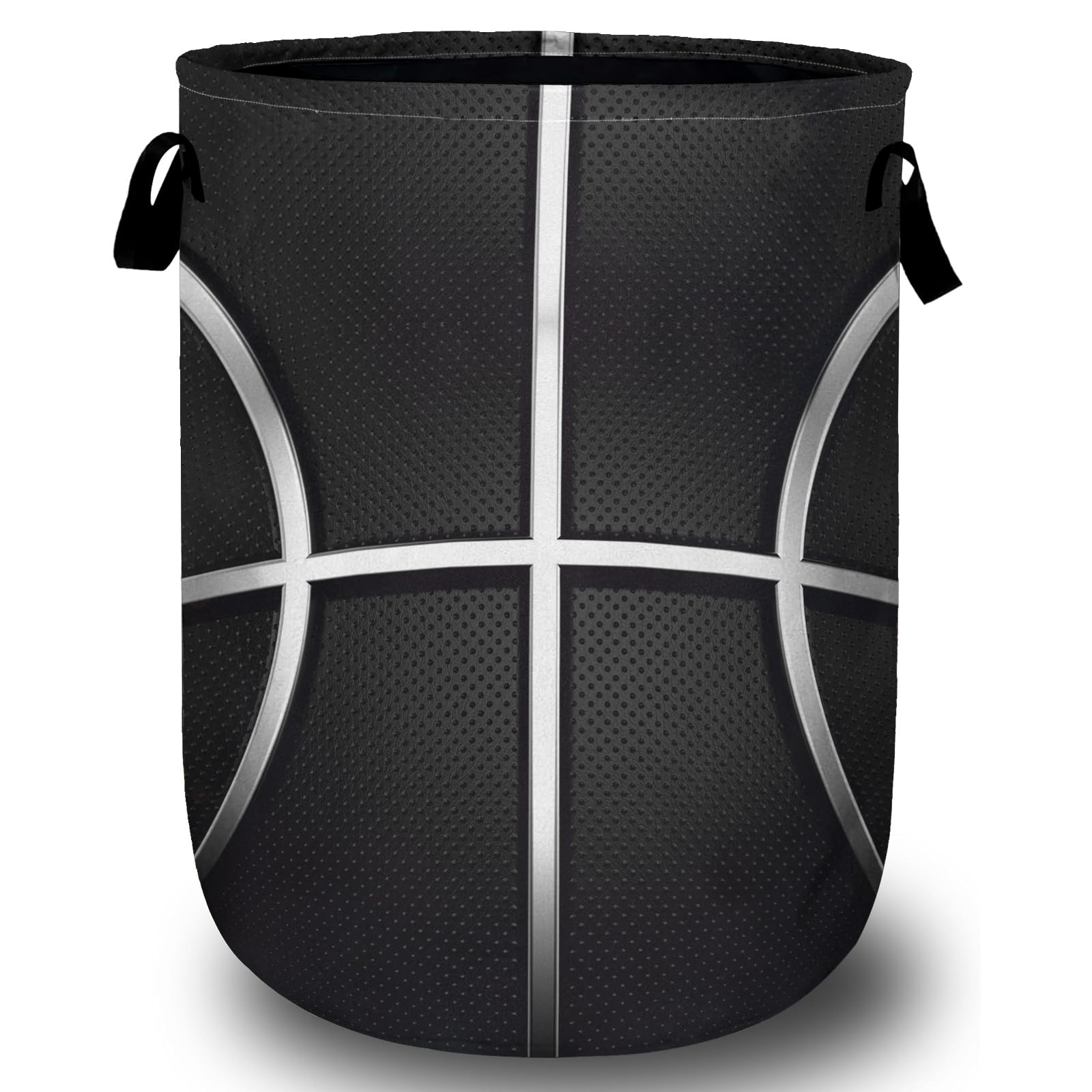 Cool Basketball Laundry Basket, Sport Ball Laundry Hamper Collapsible Oxford Cloth with Handle Clothes Toy Storage Bin for Bathroom Laundry Room