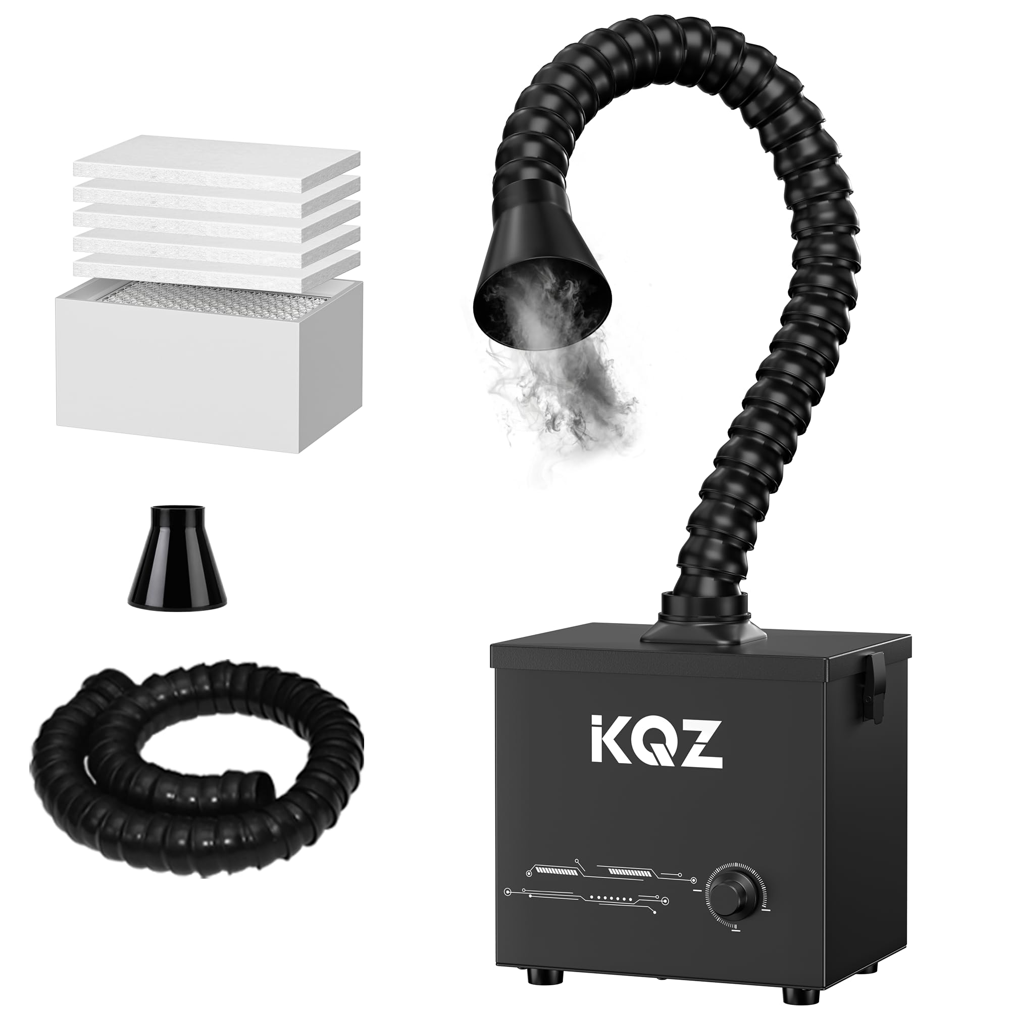 KQZ-100 Fume Extractor for Laser Engraver Under 10W with H13 Hepa Filter | Powerful Max 1…