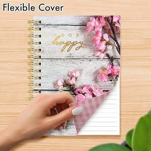 Miniatura 5 de Designer Greetings, Designer Papers - Diario de tapa flexible con banda elástica, diseño rústico de flores florecientes, 320 páginas (6 x 8.25