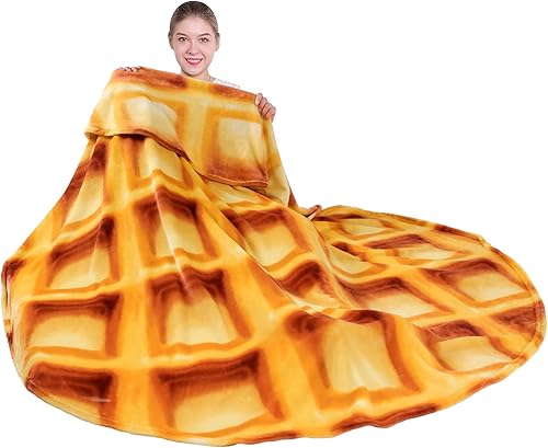 Miniatura 34 de mermaker Cobija de doble cara con estampado de tortilla para burritos Beige