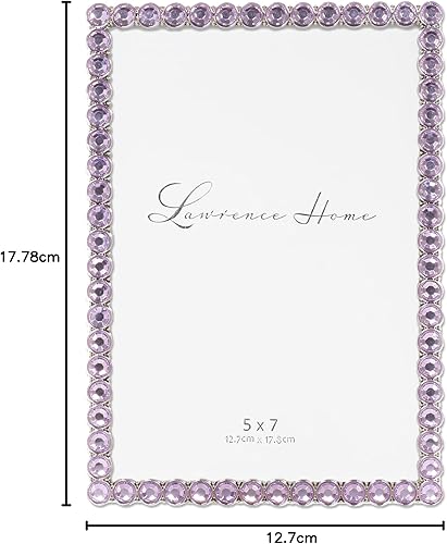 Vista 12 de Marco doble brillante de metal plateado 4x4, brillo transparente Brillo claro