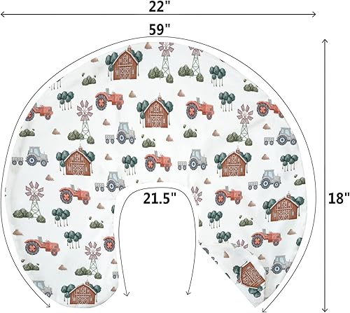 Miniatura 9 de Boho Farm Life - Fundas de almohada de lactancia para niños y niñas, tractor, granero, prado, funda de almohada de lactancia para almohadas de