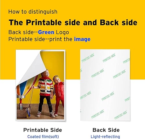 Miniatura 4 de Printers Jack Papel termotransferible para tela oscura, paquete de 40 unidades, papel de transferencia de camisetas de 8.3 x 11.7 pulgadas, para